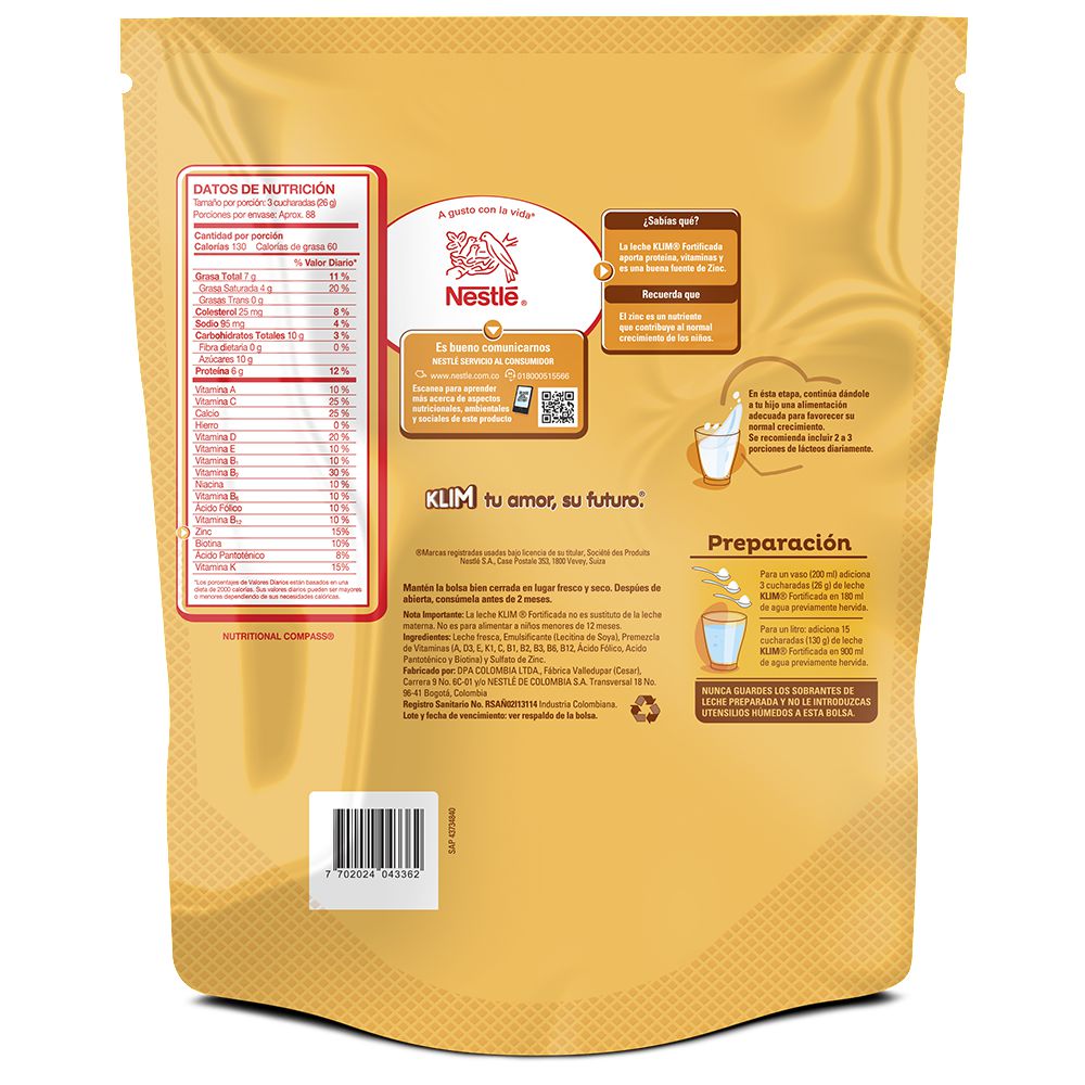 Leche KLIM  (2300  ml) img #2