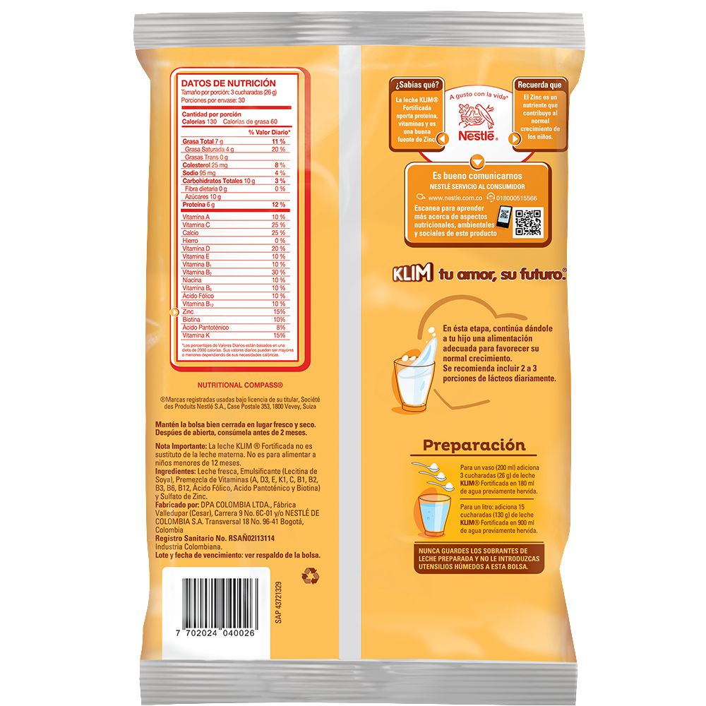 Leche KLIM  (780  gr) img #2