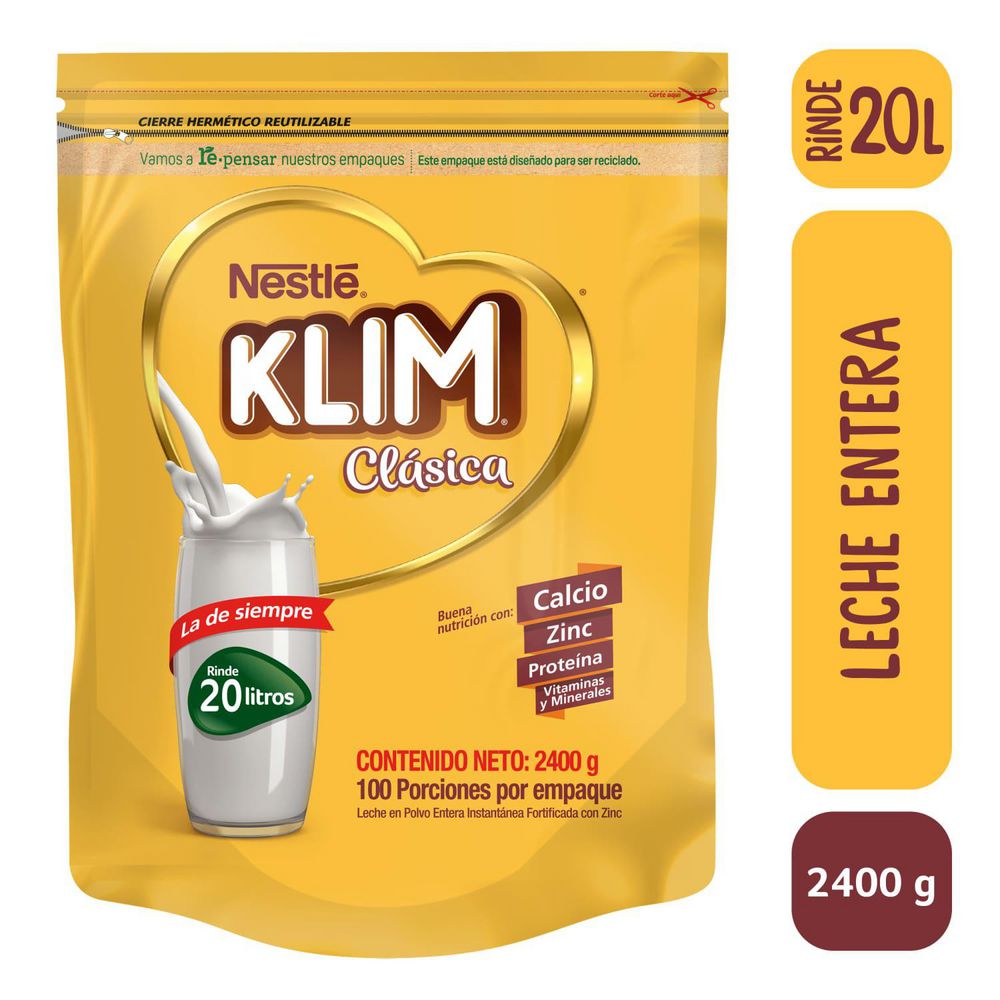 Leche en polvo KLIM clásica doypack (2400 gr)