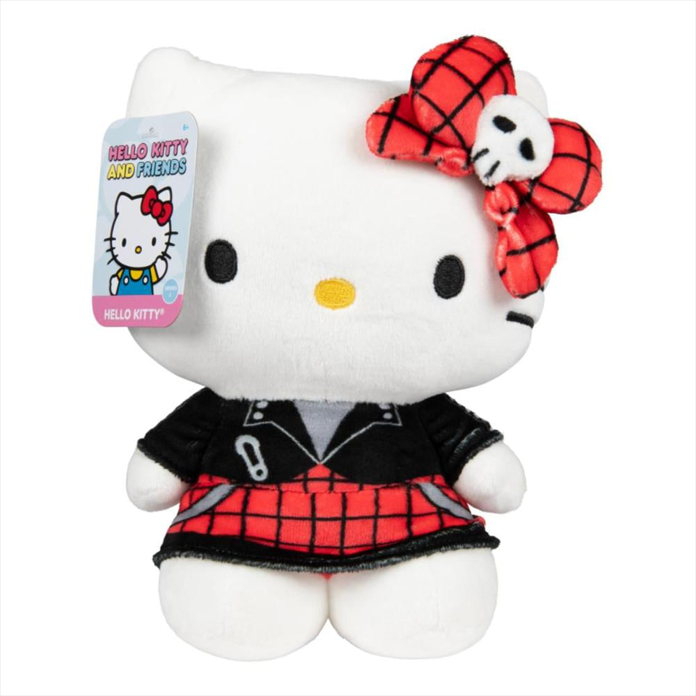 Peluche Coleccionable Hello Kitty Red Punks 20 Cm Moño Rojo img #1
