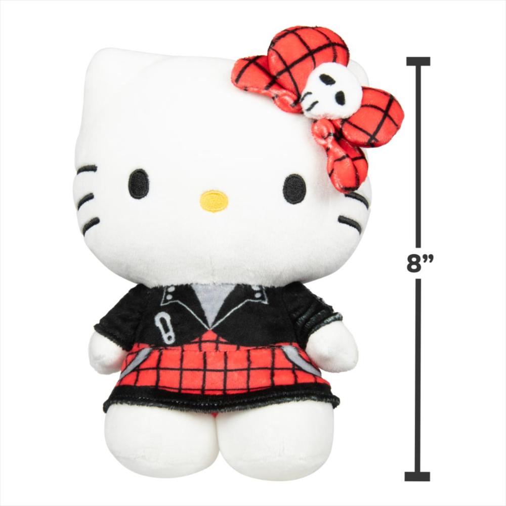 Peluche Coleccionable Hello Kitty Red Punks 20 Cm Moño Rojo img #4