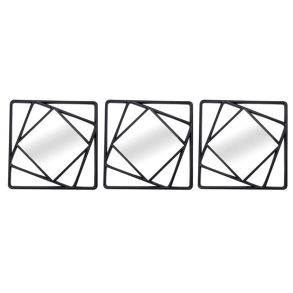 Set X 3 Espejos Cuadrado Negro CONCEPTS 53172383