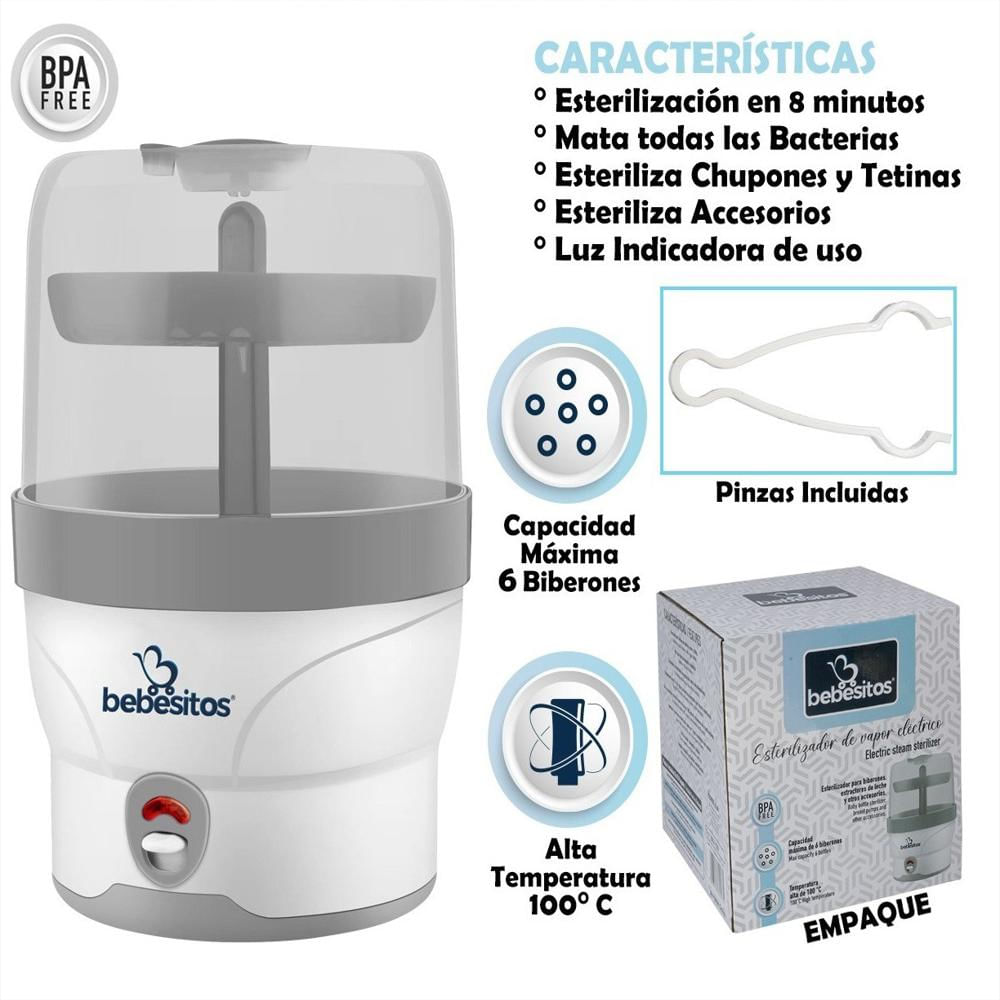 Esterilizador 6 Teteros Chupos Bebe Importado Eléctrico Bebesitos img #3