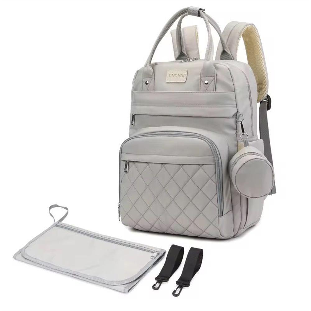Pañalera Morral Mas Monedero Gris