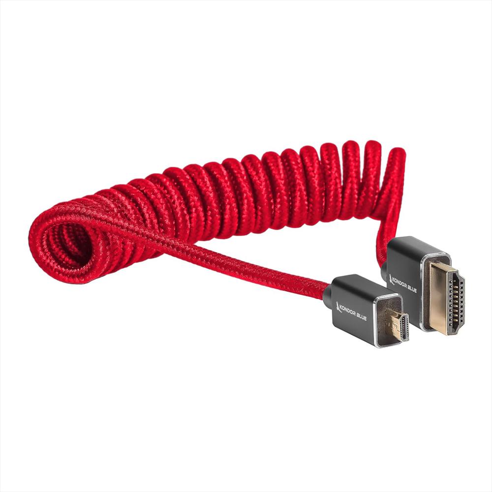 Cable Micro Hdmi A Hdmi (4K, Espiral, Rojo) Kondor Blue