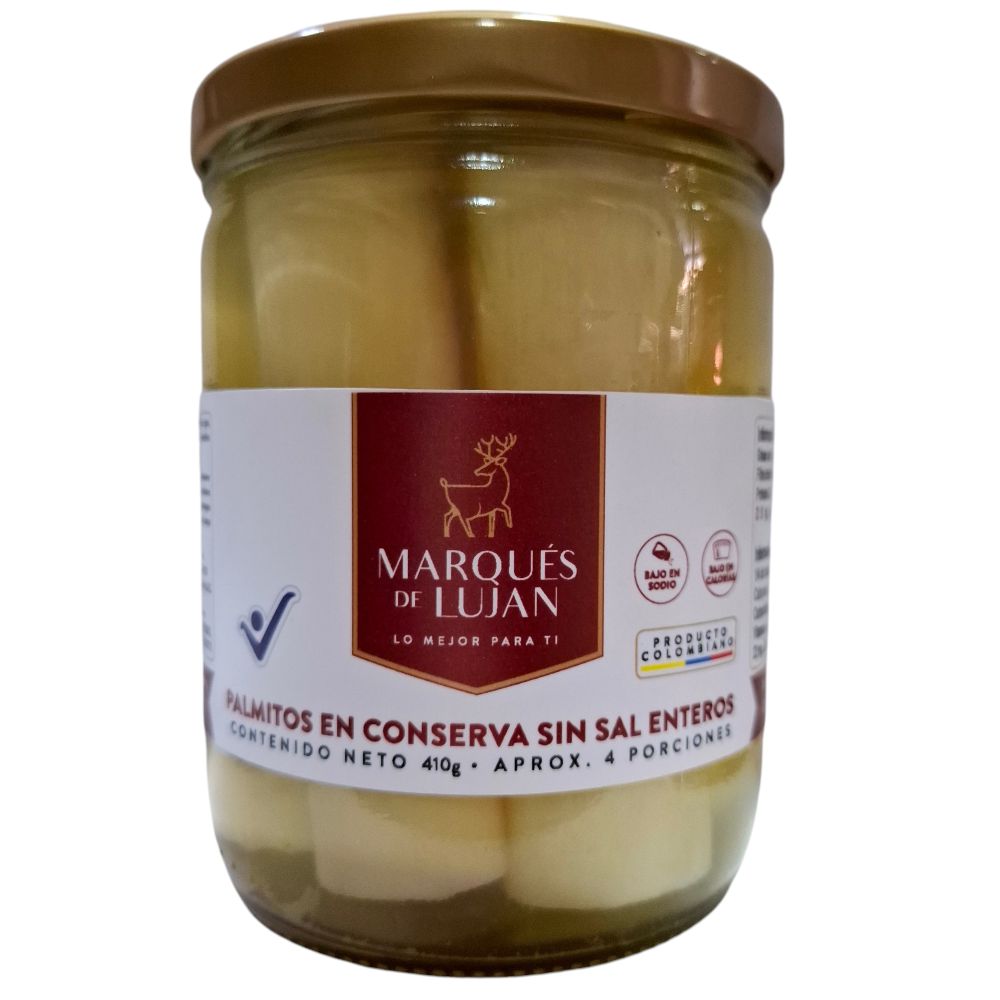 Palmitos MARQUÉS DE LUJAN enteros sin sal (410 gr)