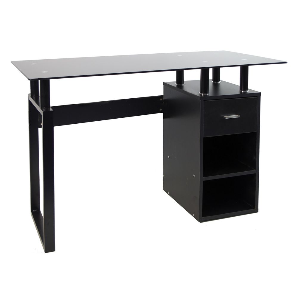 Escritorio Metal Vidrio Negro RTA ELN 2556 img #3