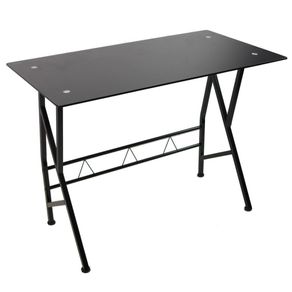 Escritorio Metal Vidrio Negro RTA ELN 2555