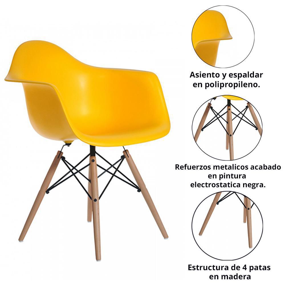 Set X2 Silla Eames Brazos A. EKONOMODO DESIGN EKMS2218AM img #2