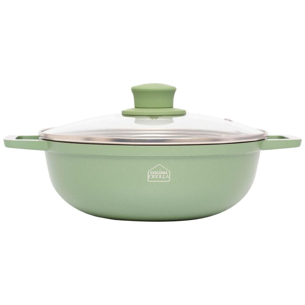 Caldero Ceramica Inducción 24Cm  MELVIC Aluminio Caldero 24cm, cerámica, inducción. 2 24 cm Verde img #1