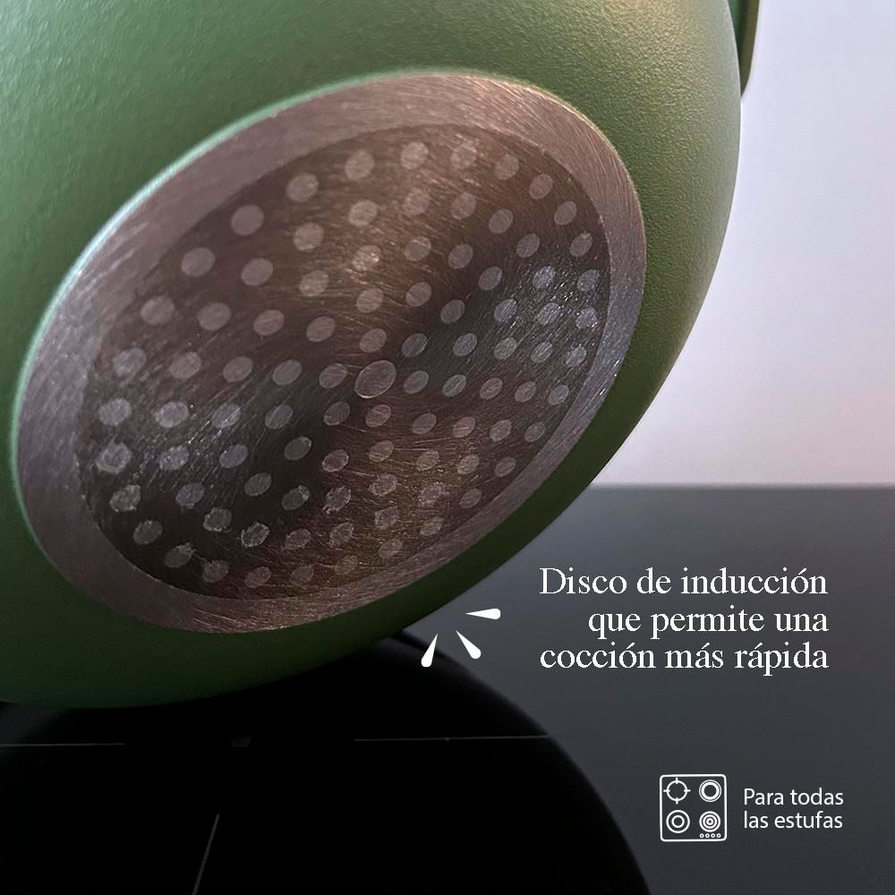 Caldero Ceramica Inducción 24Cm  MELVIC Aluminio Caldero 24cm, cerámica, inducción. 2 24 cm Verde img #3