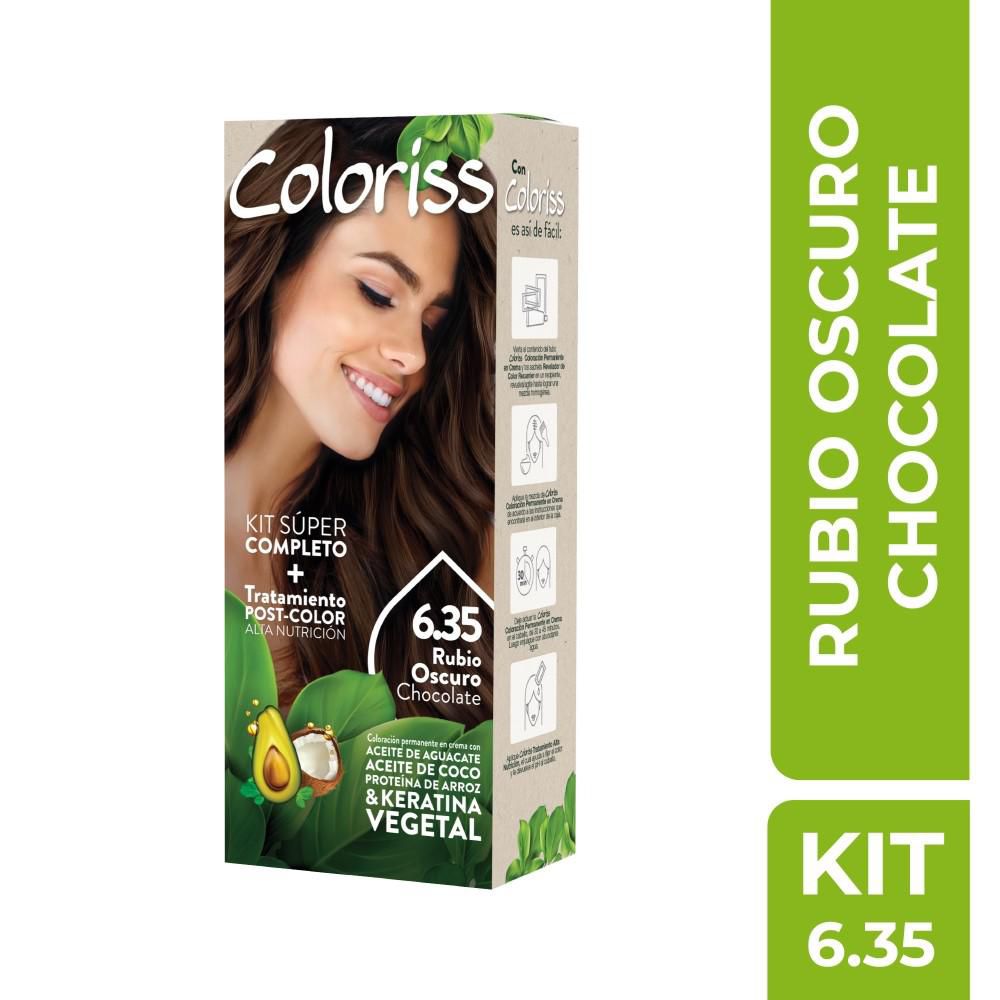 Tintura COLORISS kit completo rubio oscuro chocolate (1 und)