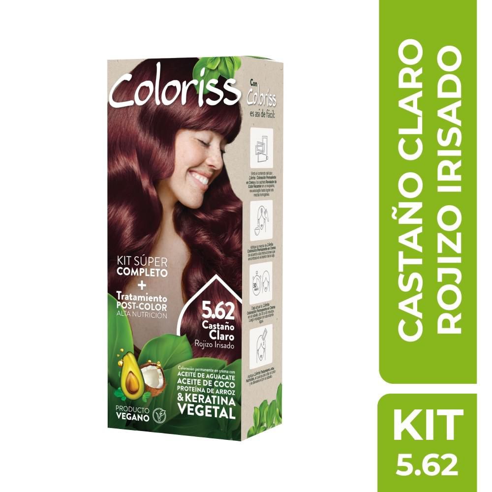 Tintura COLORISS kit castaño claro rojizo irisado (1 und)