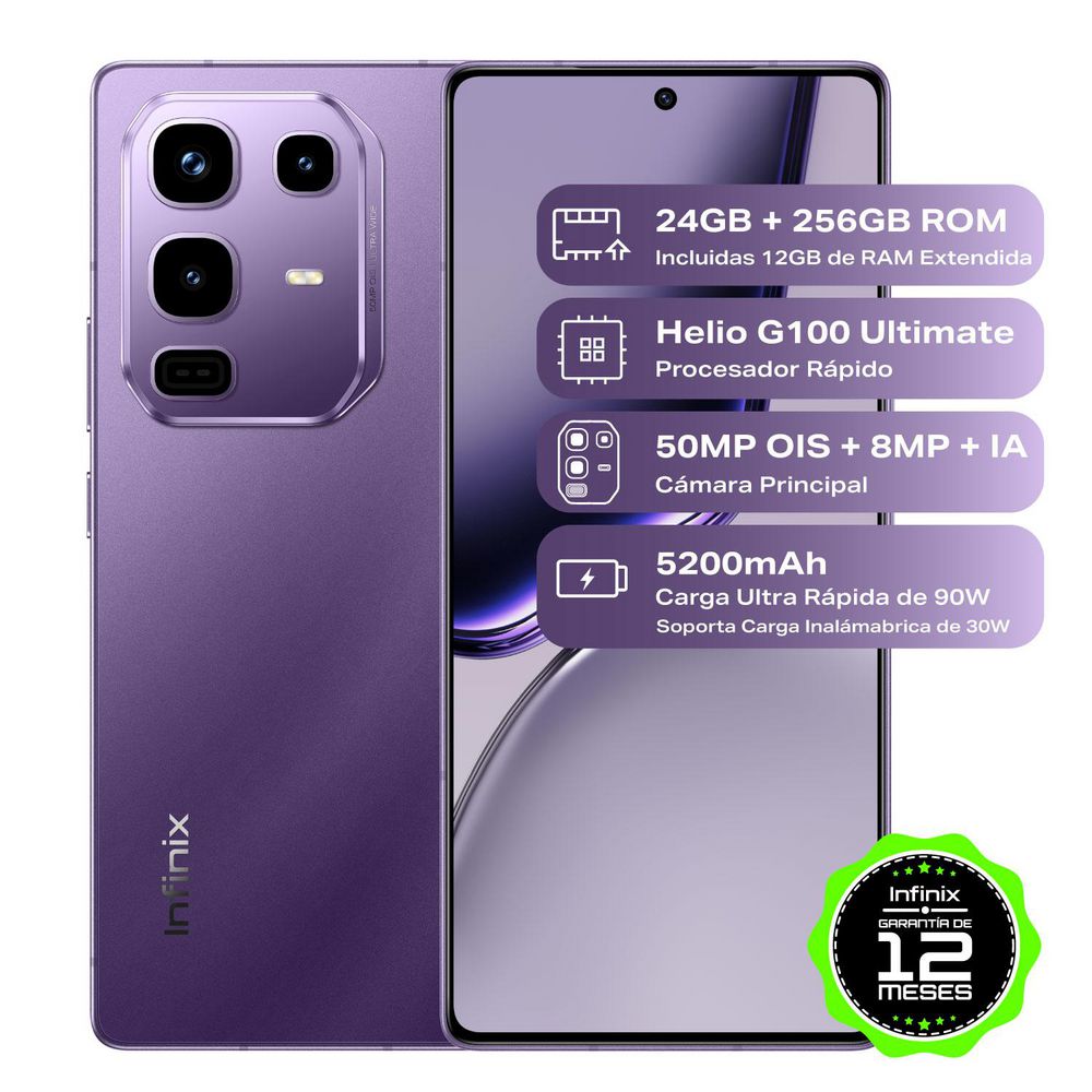 Celular INFINIX NOTE 50 PRO 256 GB 12 GB RAM Purpura