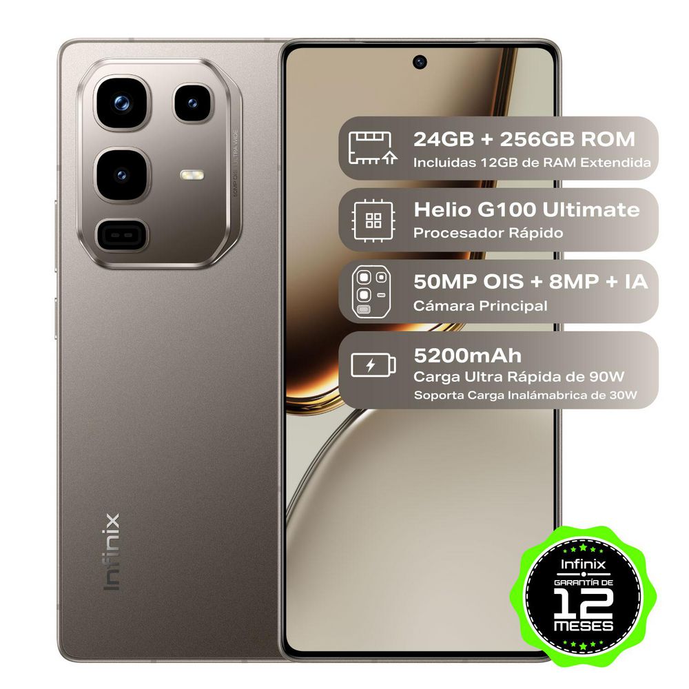 Celular INFINIX NOTE 50 PRO 256 GB 12 GB RAM Titanio