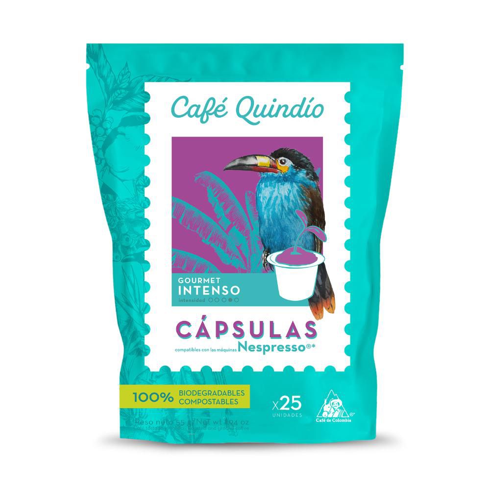 Café CAFE QUINDIO gourmet intenso cápsulas x25und (125 gr)