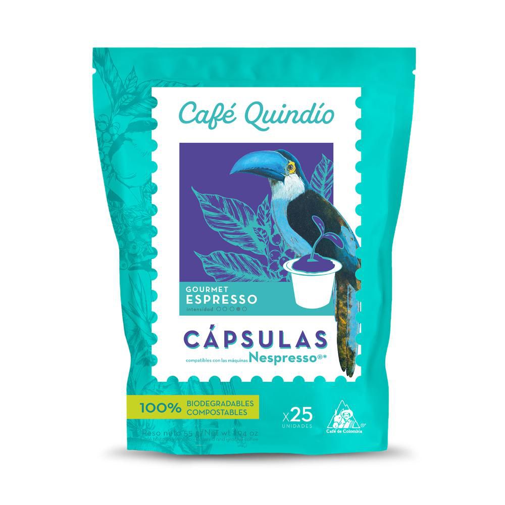 Café CAFE QUINDIO gourmet expresso cápsulas x25und (137 gr)