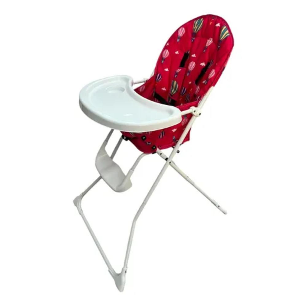 Silla Comedor Para Bebé Plegable Acolchado Color Fucsia