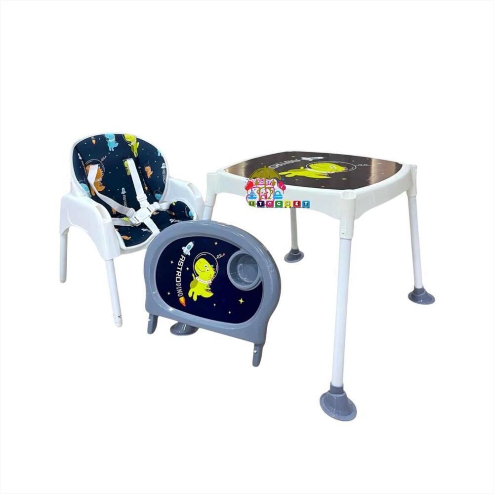 Silla Comedor Bebé Escritorio 3 En 1 Multifuncional Niño + Obsequio Ref Bc 4030 Azul Astronauta img #2