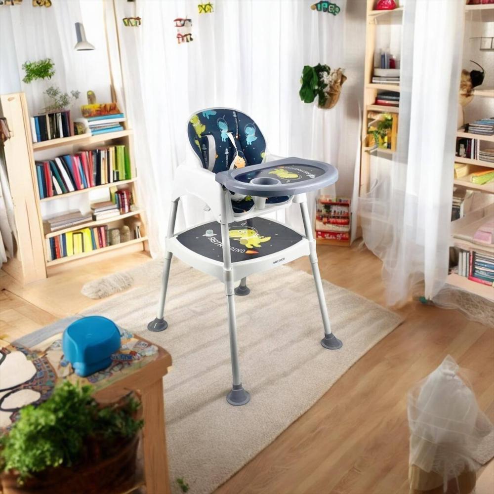Silla Comedor Bebé Escritorio 3 En 1 Multifuncional Niño + Obsequio Ref Bc 4030 Azul Astronauta img #5
