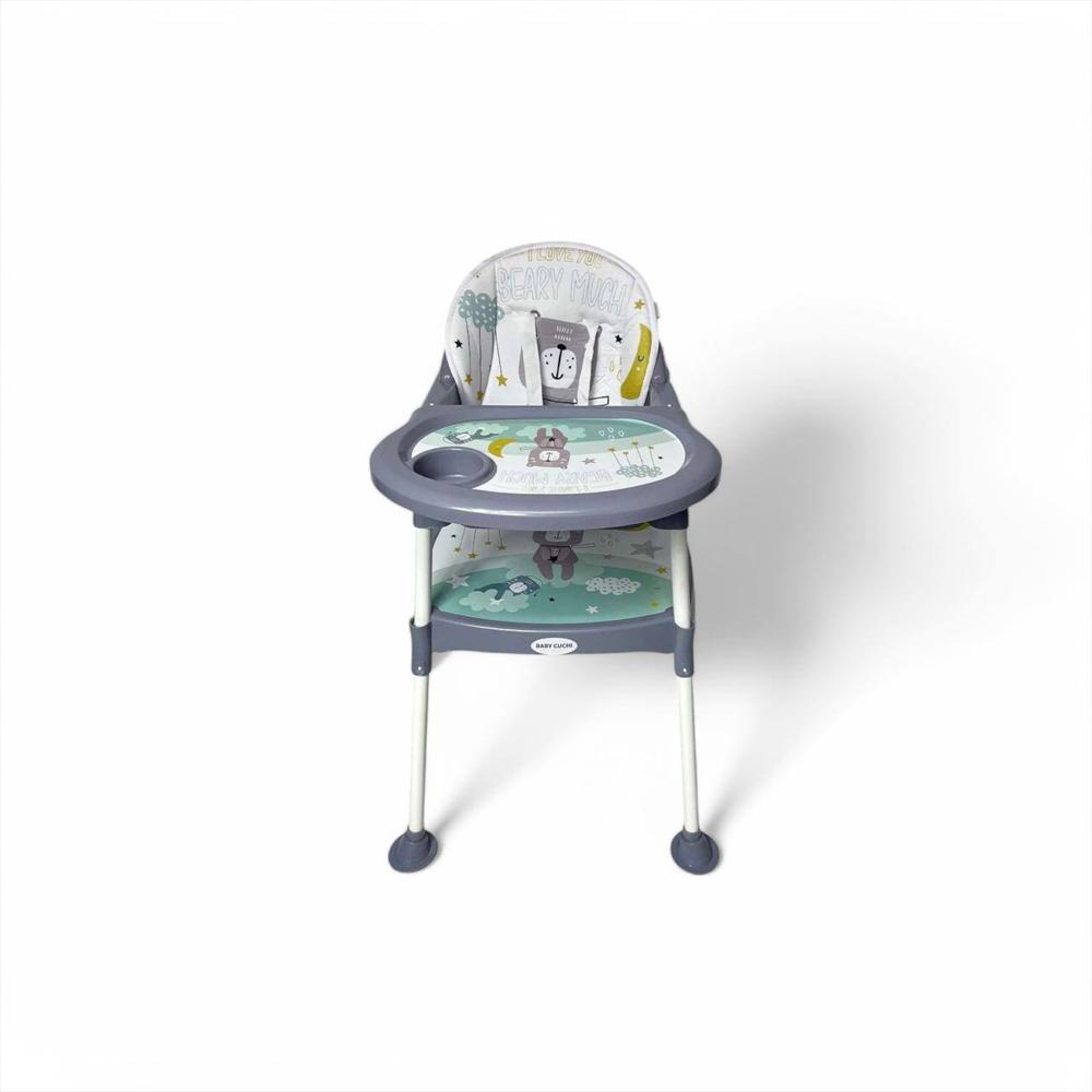 Silla Comedor Bebé Escritorio 3 En 1 Multifuncional Niño + Obsequio Ref Bc 4030 Gris img #3