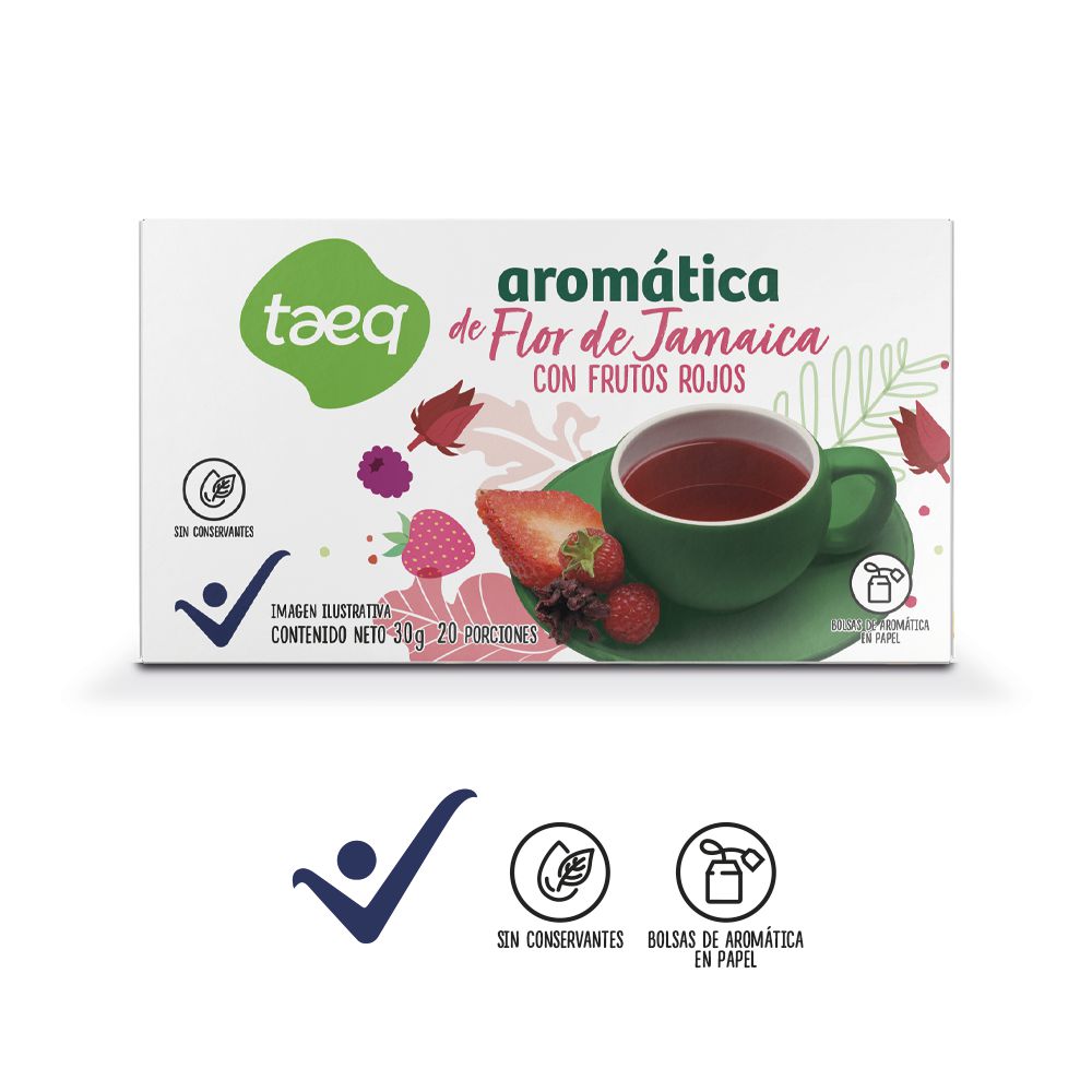 Aromática TAEQ flor de jamaica con frutos rojos (30 gr)