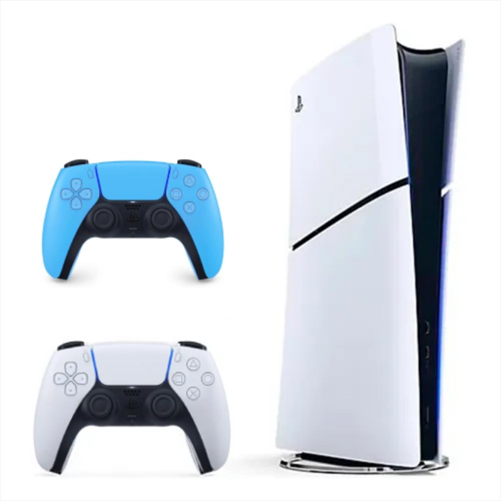 Consola Playstation 5 Slim Digital Refurbish Con Control Blanco Y Control Azul Celeste