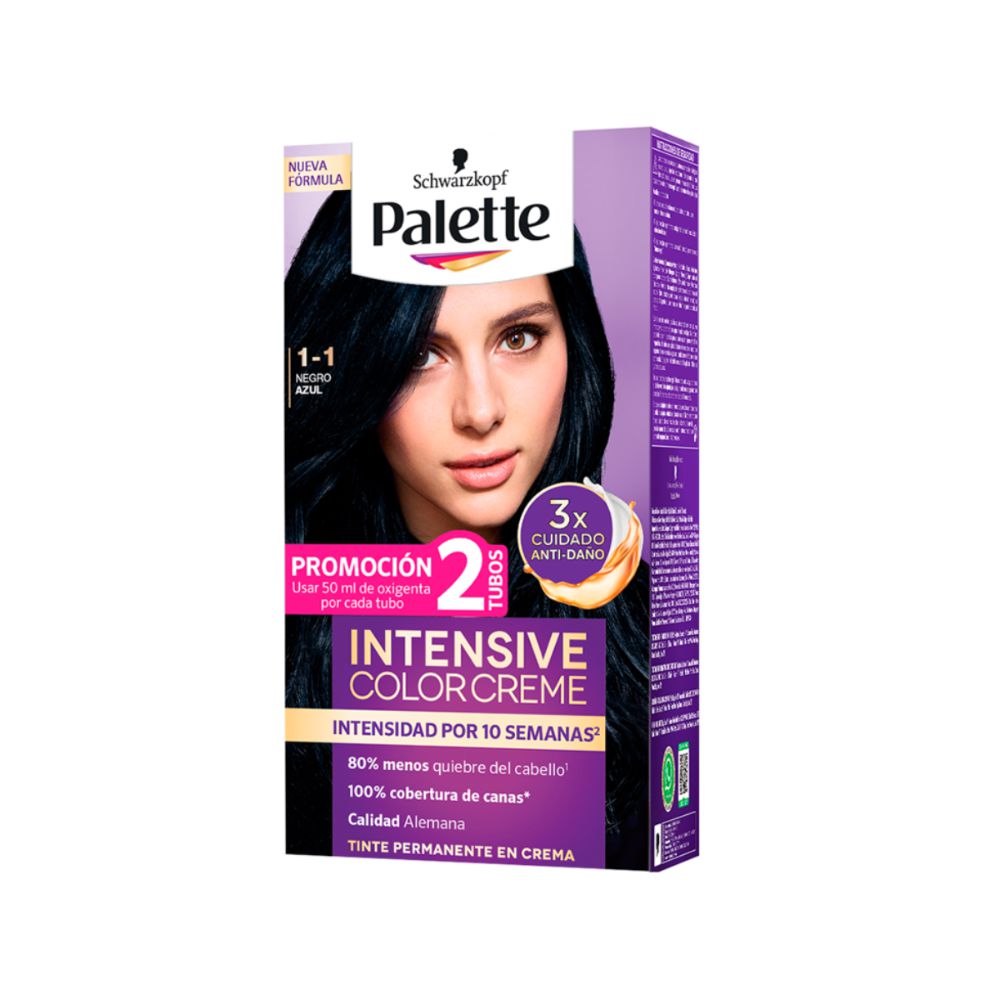 Tinte PALETTE color creme 11 negro azul (2 und)