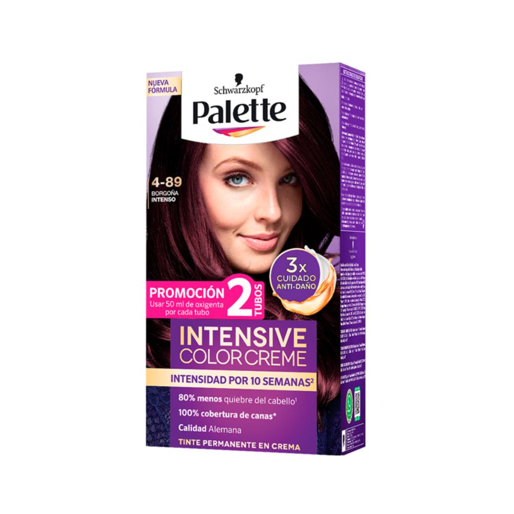 Tinte PALETTE color creme 489 borgoña intenso (2 und)