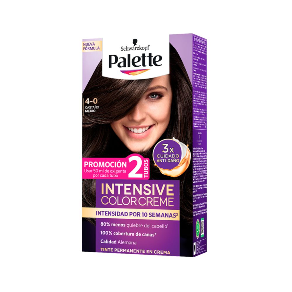Tinte PALETTE color creme 40 castaño medio (2 und)
