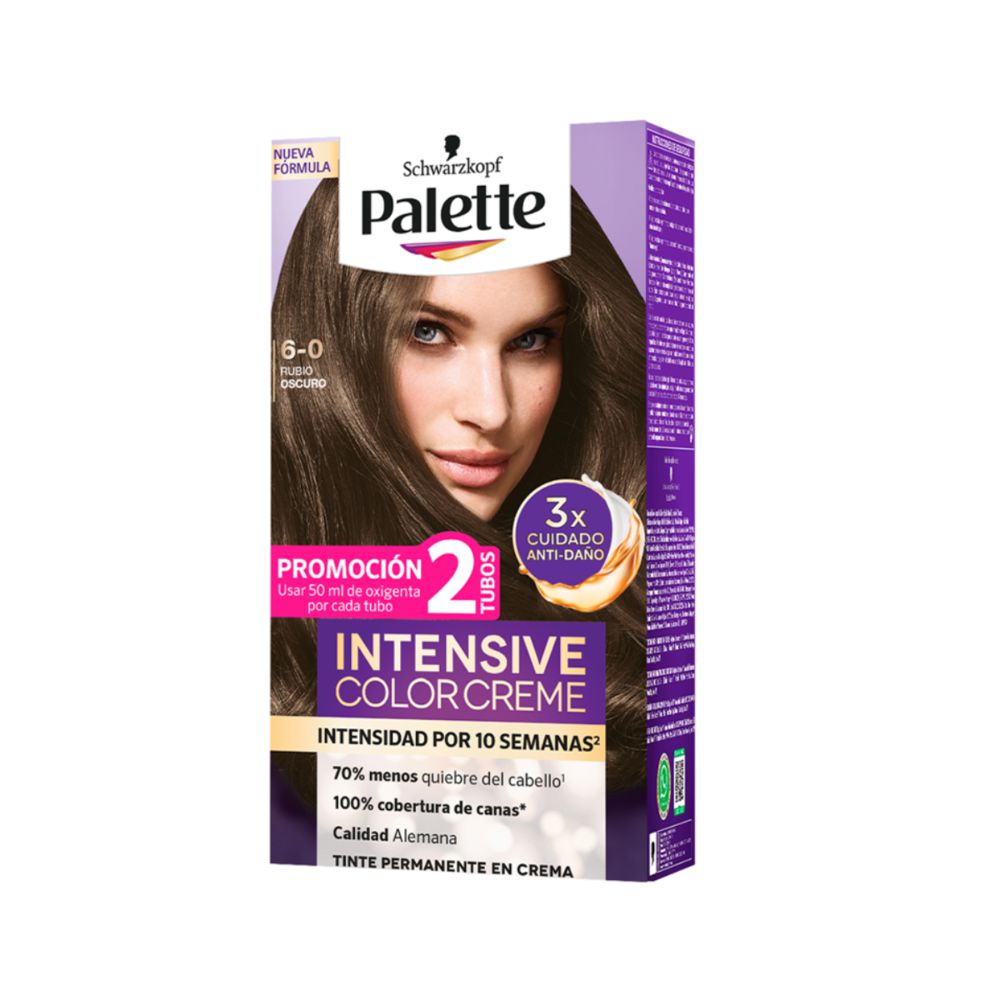 Tinte PALETTE color creme 60 rubio oscuro (2 und)