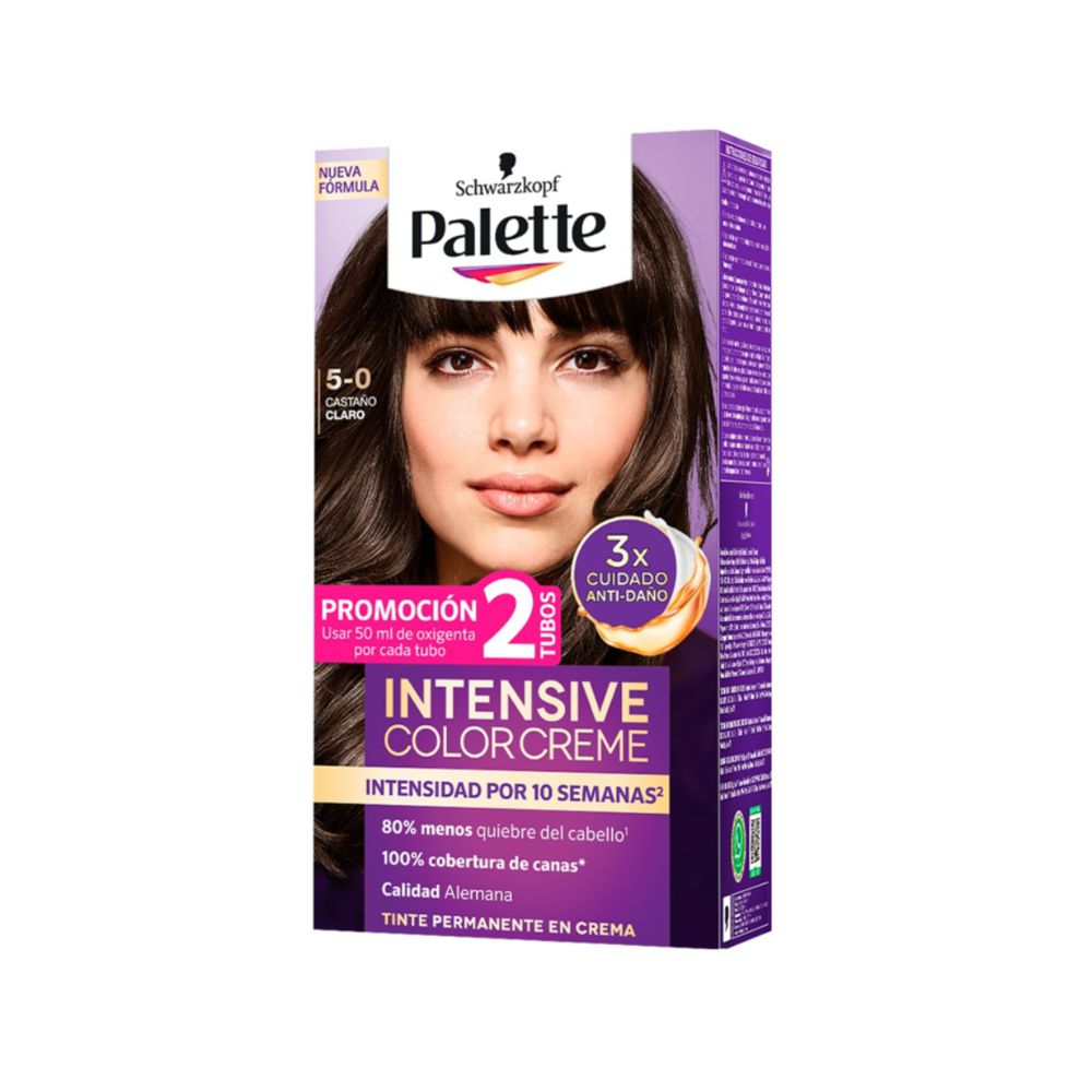 Tinte PALETTE color creme 50 castaño claro (2 und)