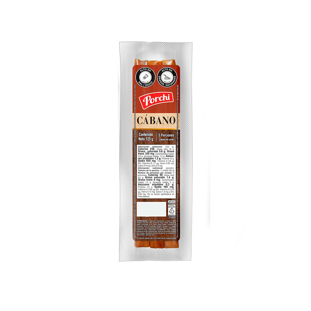Cabano PORCHI Paquete x5 und (125 gr)