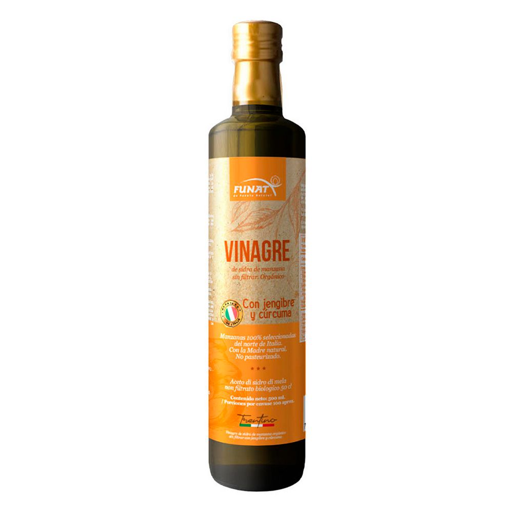 Vinagre FUNAT Manzana Jengibre Cúrcuma (500 ml)
