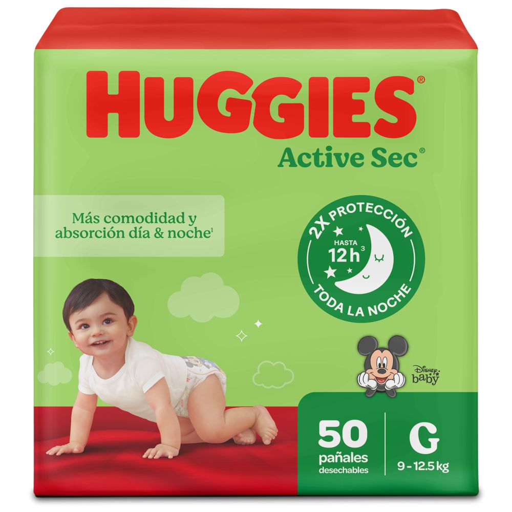 Pañales HUGGIES Active sec 3 G (50 und)