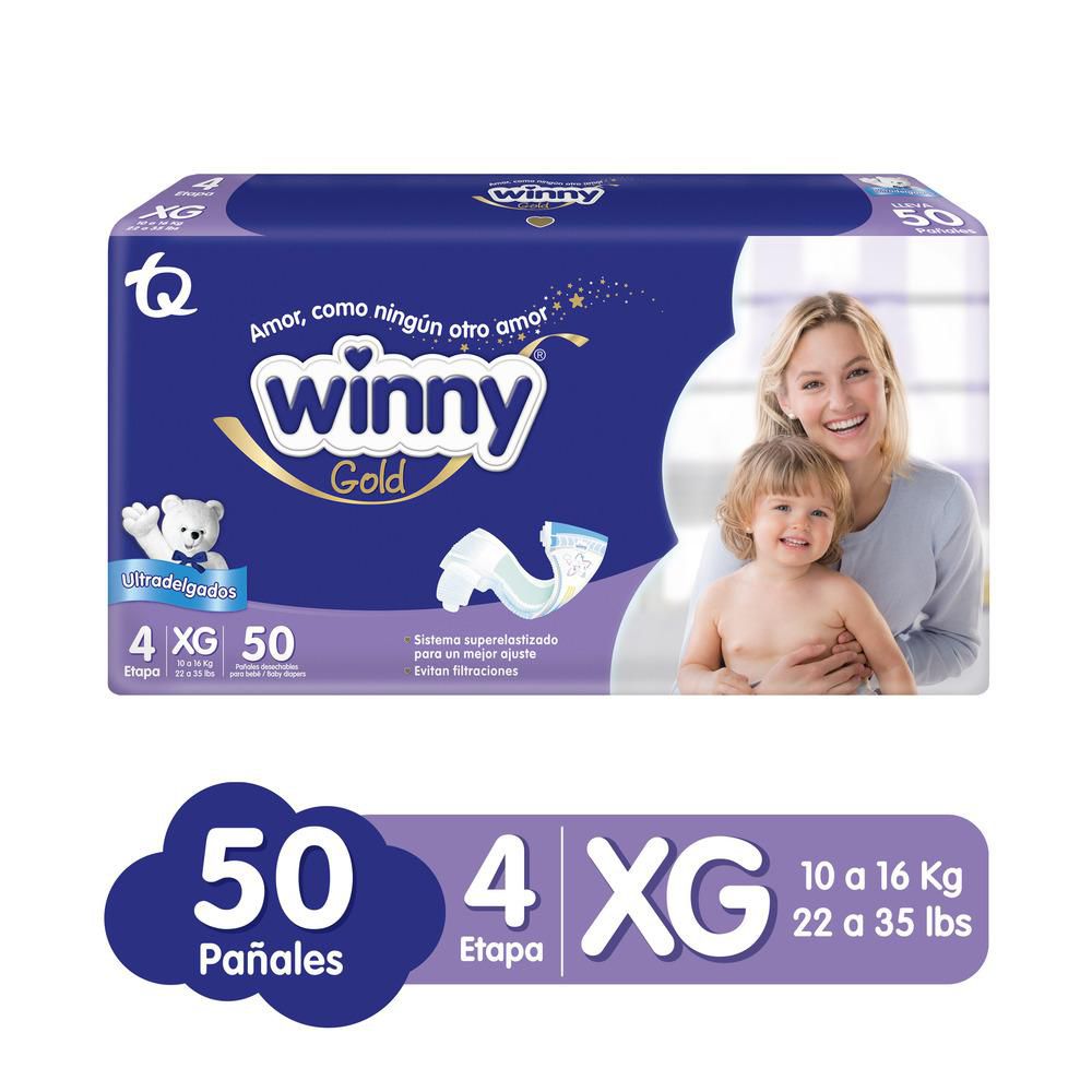 Pañales WINNY gold etapa 4 XG (50 und)