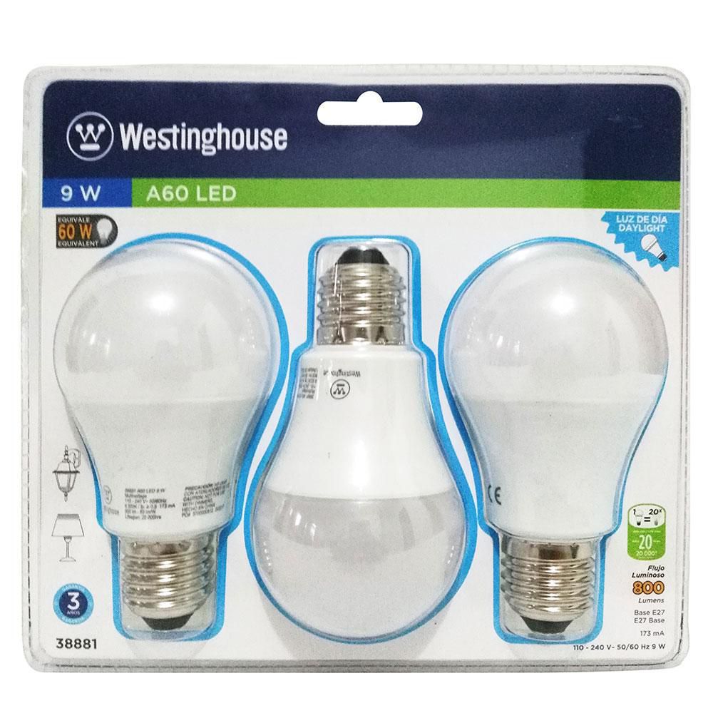 BOMBILLA LED 9W A60 LUZ BLANCA WESTINGHOUSE 38881