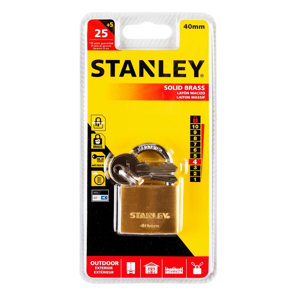 Candado De Latón Sólido 40Mm STANLEY 1  und img #1