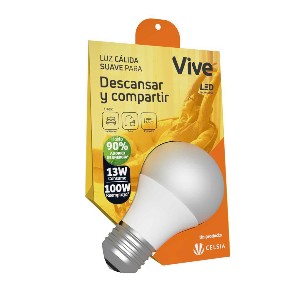 BOMBILLA LED 13W LUZ CALIDA VIVE ILED13W300