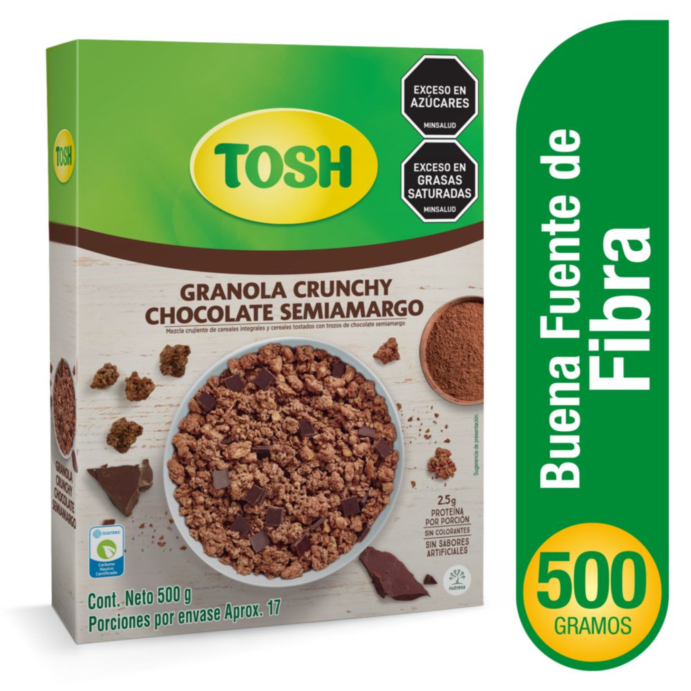Granola TOSH Crunchy chocolate semiamargo (500 gr)