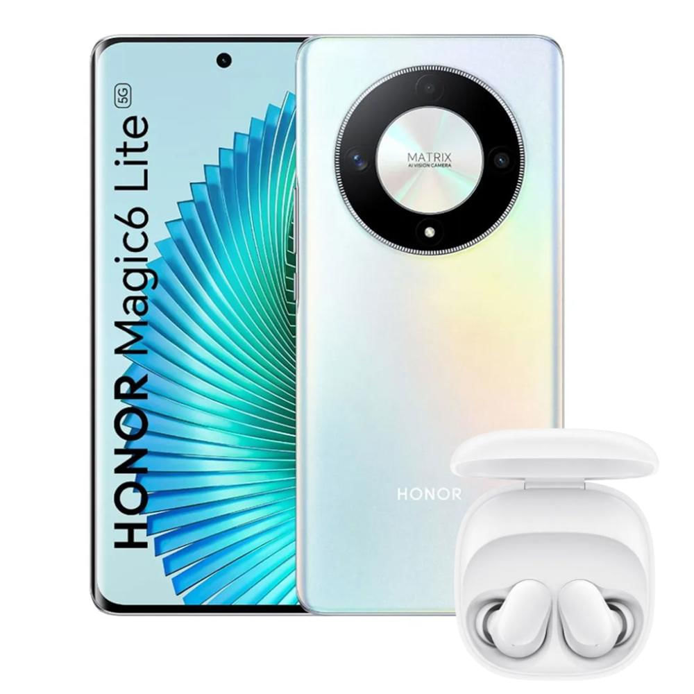 Celular Honor Magic 6 Lite 5G 256Gb 8Ram Plateado + Buds 6 Play
