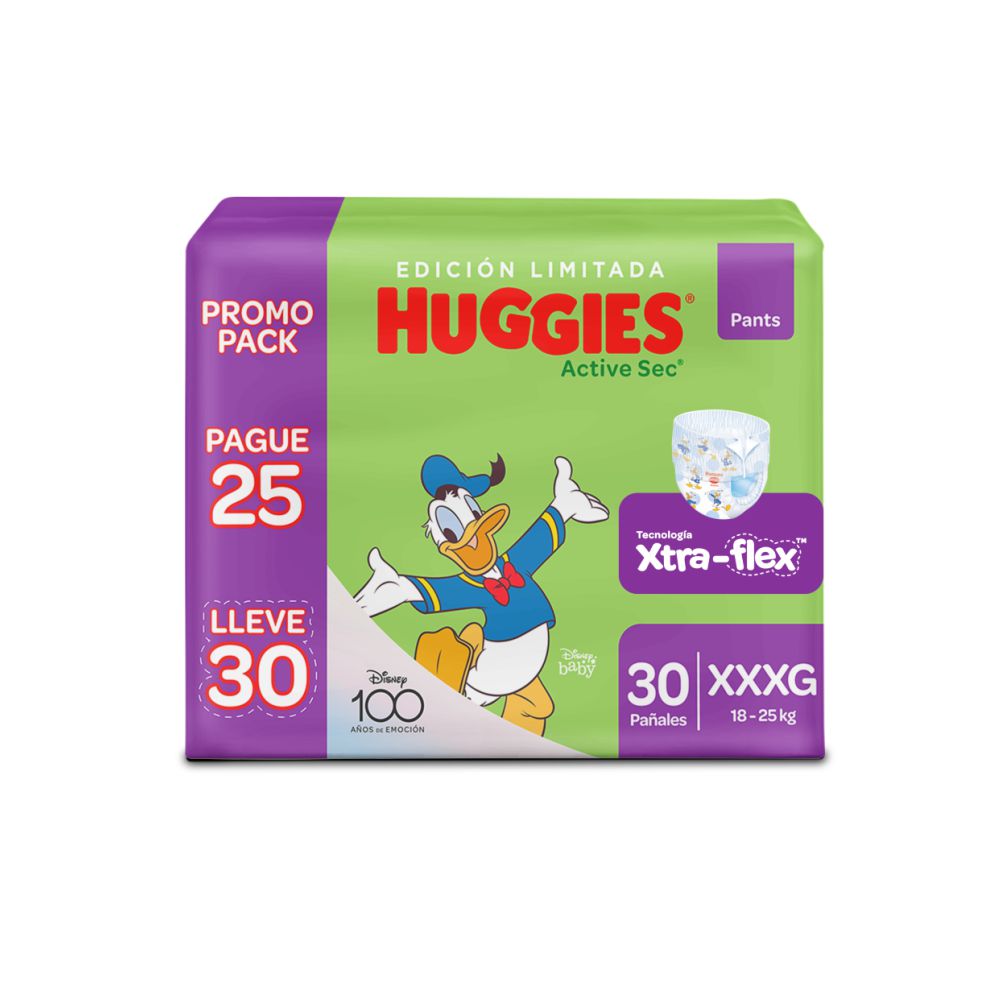 Pañales HUGGIES Active sec pants 6 XXXG (25 und)
