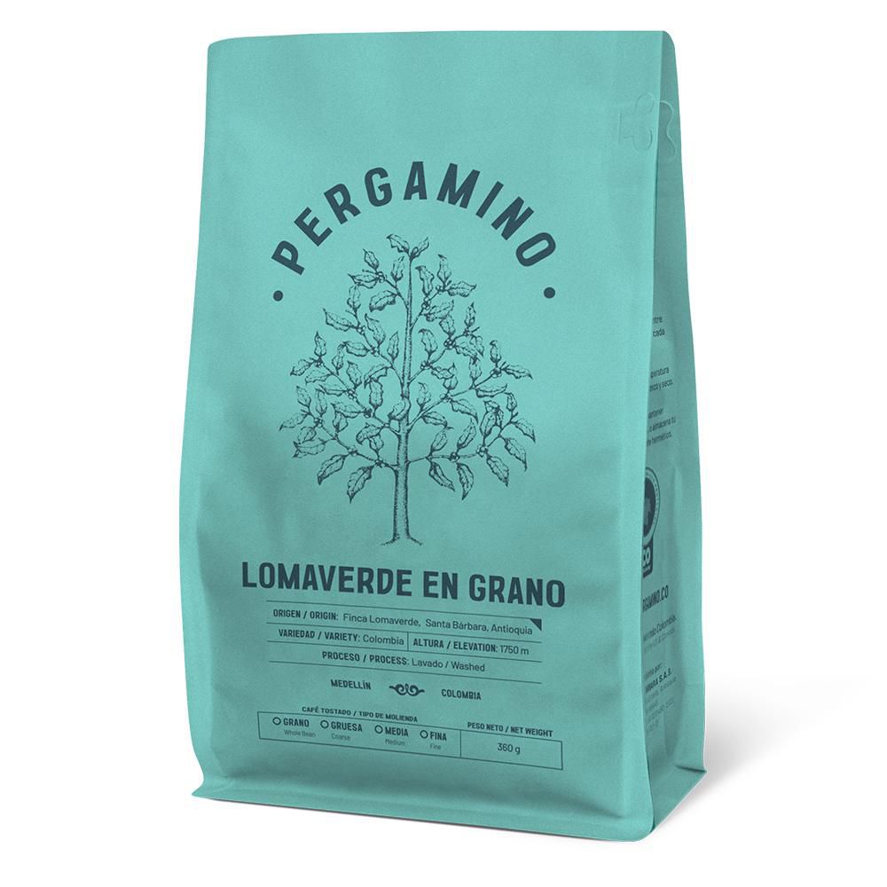 Café PERGAMINO lomaverde en grano (360 gr)
