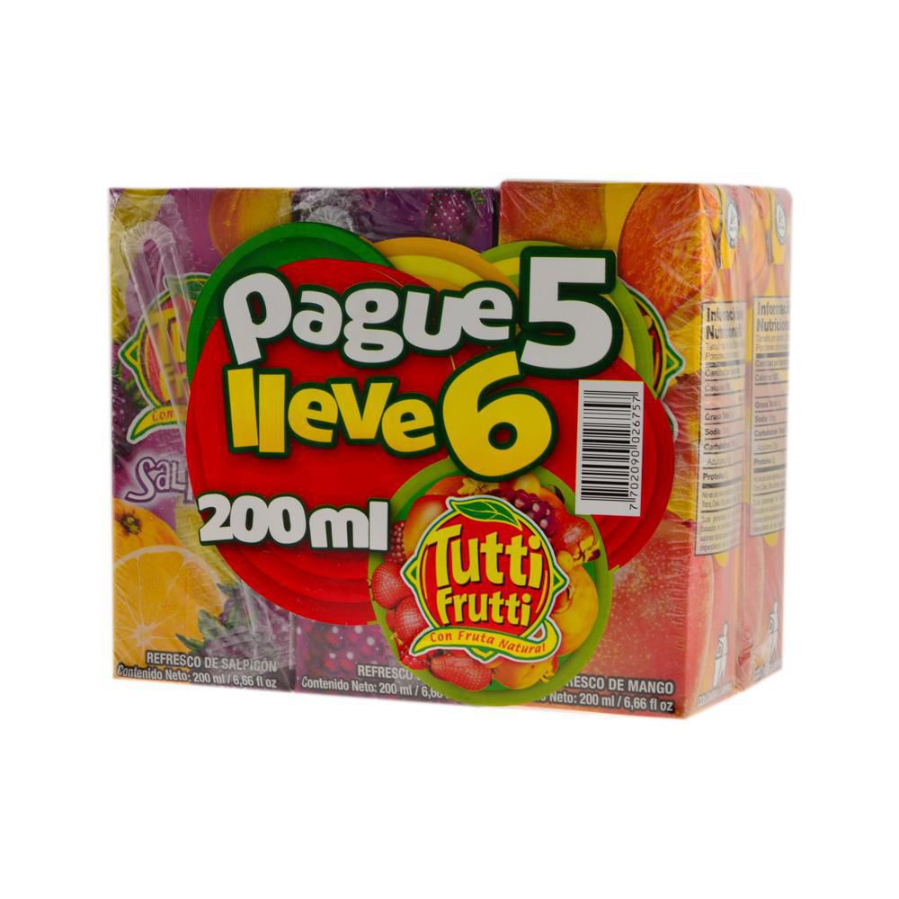 Refresco de fruta TUTTI FRUTTI surtido caja x6und (1000  ml) img #1