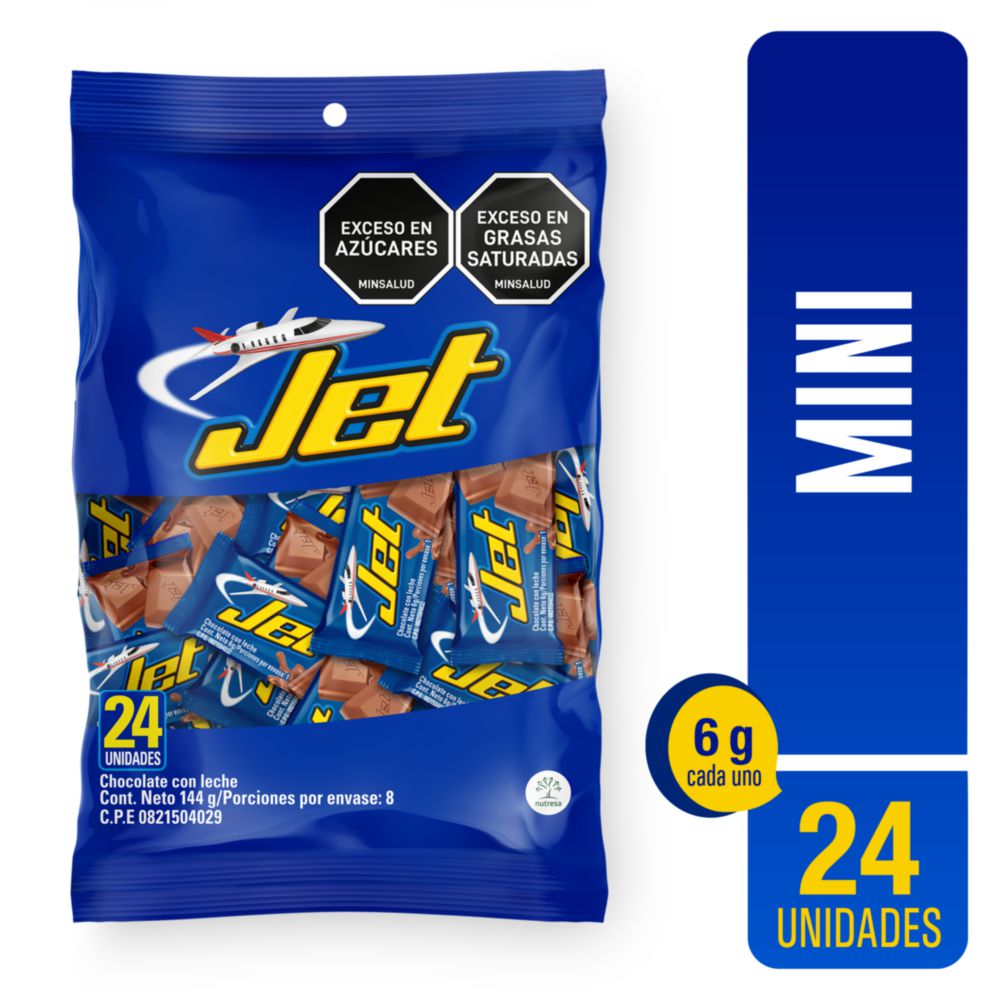 Chocolatina JET con leche mini x24und (144 gr)