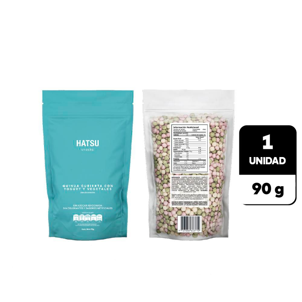 Snack HATSU Quinua Cubierta Con Yogurt (90  gr)