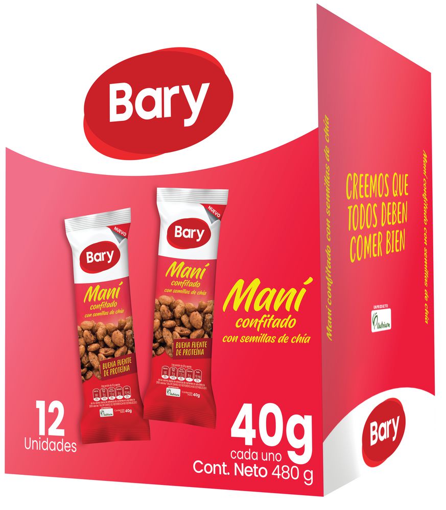 Maní BARY Confitado Con Semillas De Chía (480  gr)