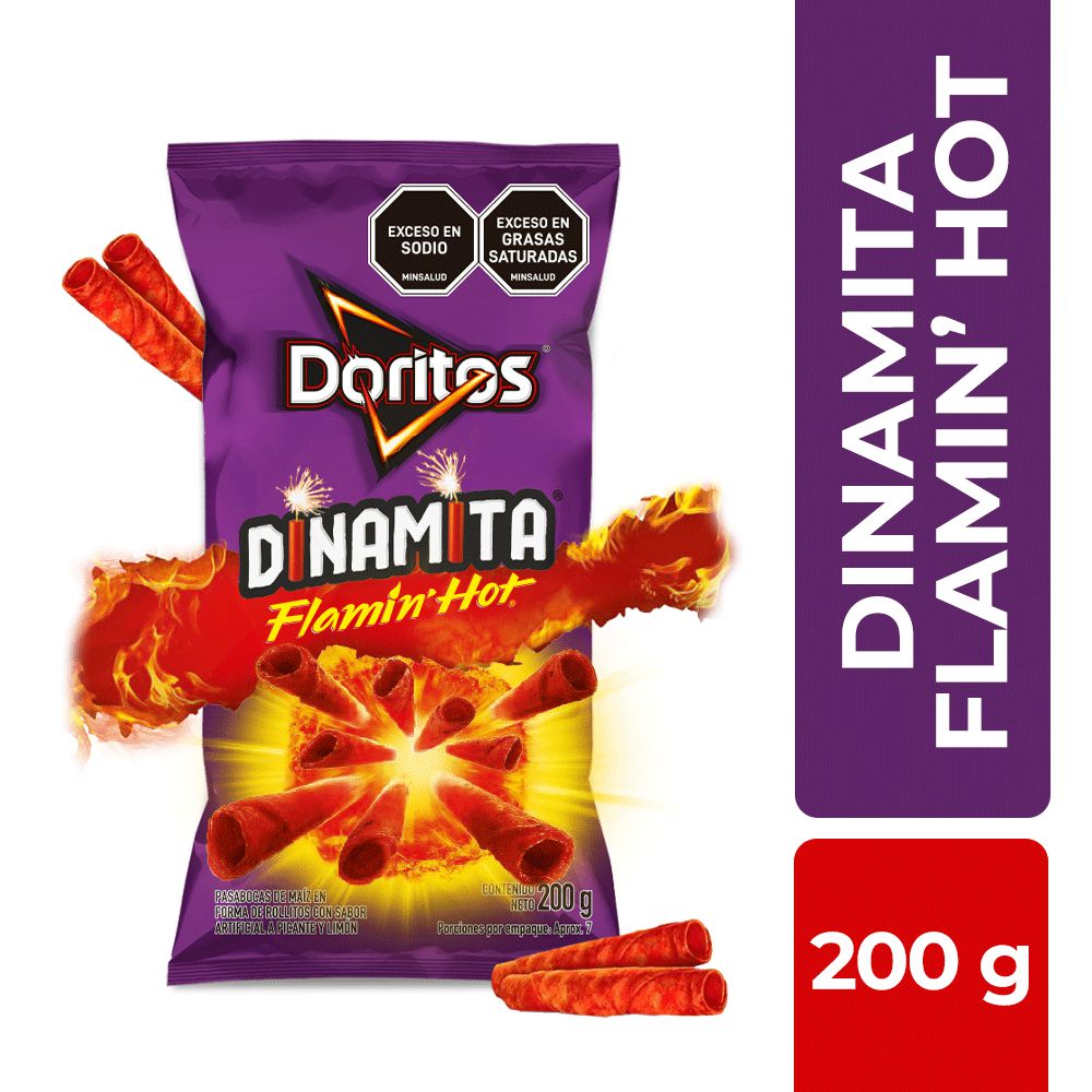 Pasabocas DORITOS Dinamita Flamin Hot (200 gr)