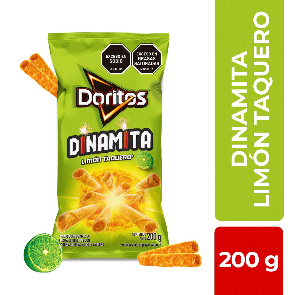 Pasabocas DORITOS Dinamita Limón Taquero (200 gr)