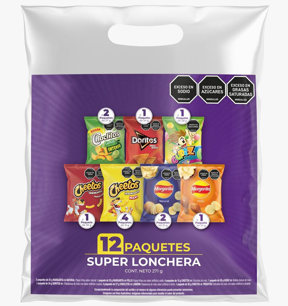 Pasabocas FRITO LAY Lonchera Surtida x12und (271 gr)